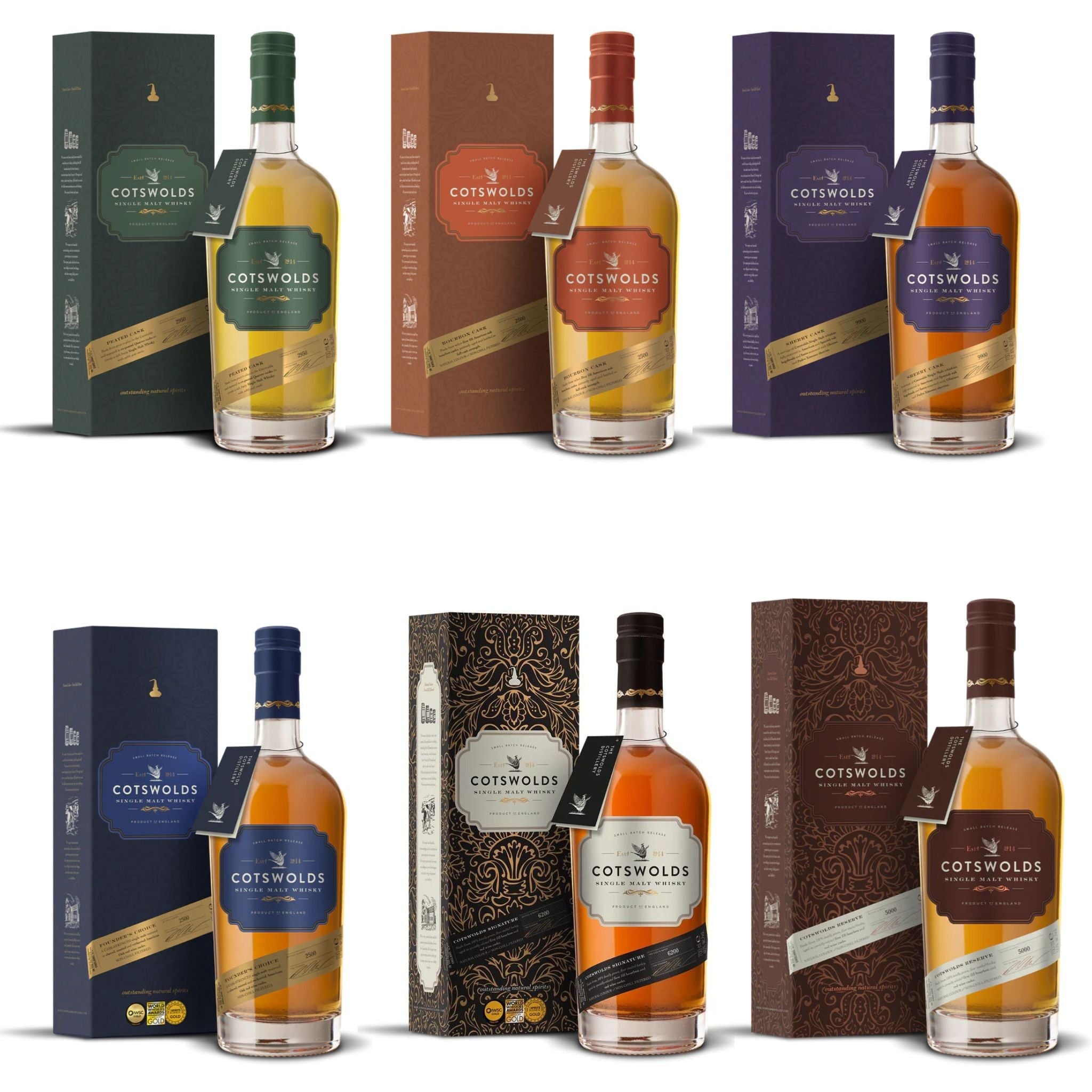Cotswold Whisky Experience Bundle (6 x 70cl) Digital Distiller