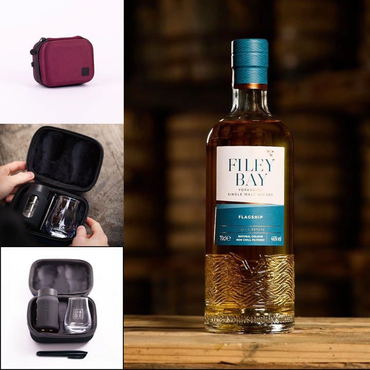 Filey Bay Flagship, Travel Flask &amp; Glass Gift
