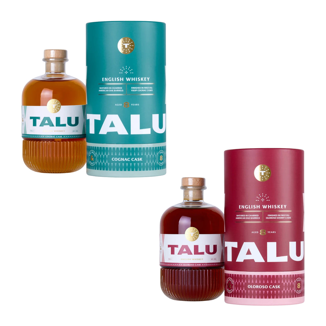 TALU Cognac and Oloroso Cask English Whiskey Bundle, 2 x 70cl