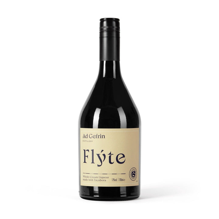 Cream Liqueur bottle labeled 'Flyte' on a white background