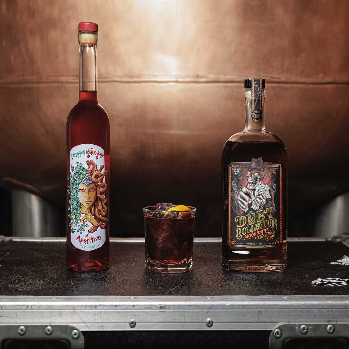 Doppelganger Aperitivo and Debt Collector Whisky
