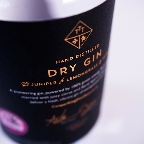 Cooper King Dry Gin label closeup - Digital Distiller