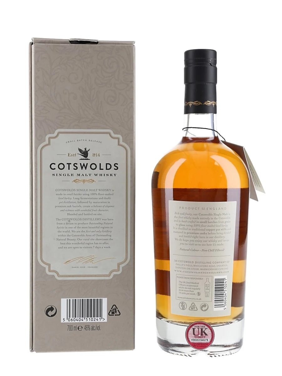 Cotswolds 2016 Odyssey Barley rear view, 70cl - Digital Distiller