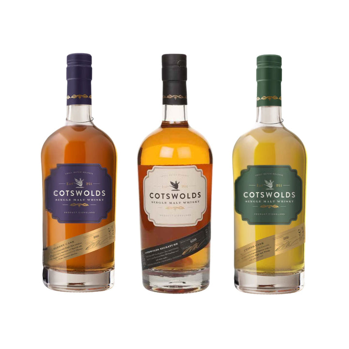 Cotswolds Distillery - Cotswolds Whisky Gold Award Winning Trio, 3 x 70cl - Whisky - Digital Distiller