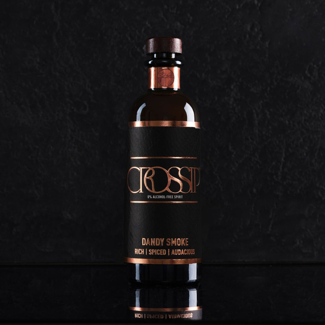 Bottle of Crossip Dandy Smoke on a dark background