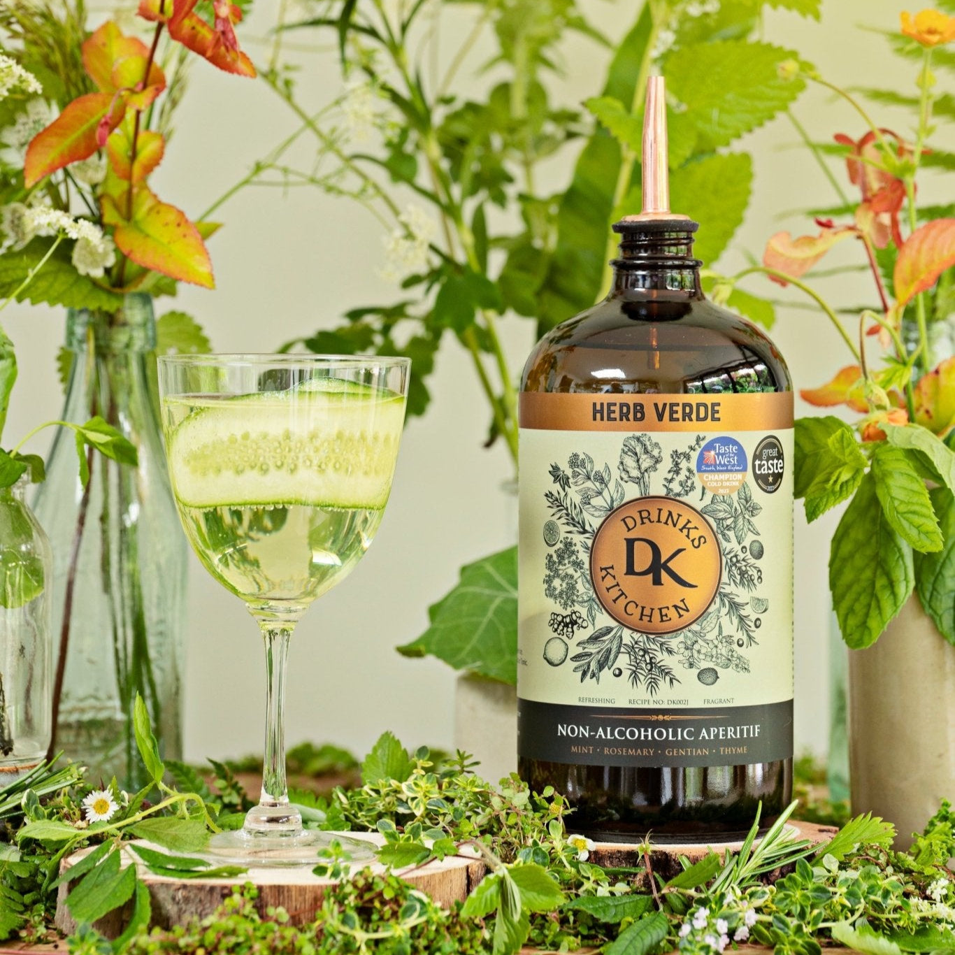 Drinks Kitchen Herb Verde, Non - Alcoholic Aperitif, 95cl - Digital Distiller