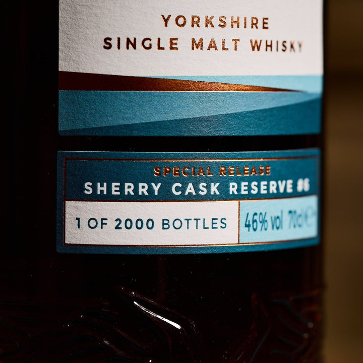 Filey Bay Sherry Cask Reserve Batch 6 label closeup