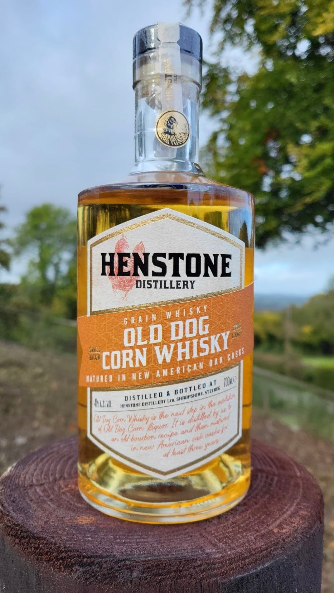 Henstone Distillery Old Dog Corn Whisky, 70cl - Digital Distiller