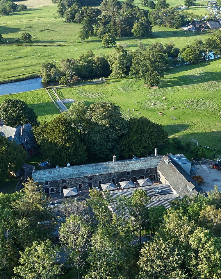 The Lakes Distillery aerial view