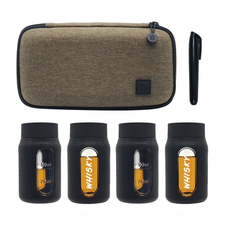 Oak & Ember - Oak & Ember Flight Flask Whisky Traveller Set - Accessories - Digital Distiller