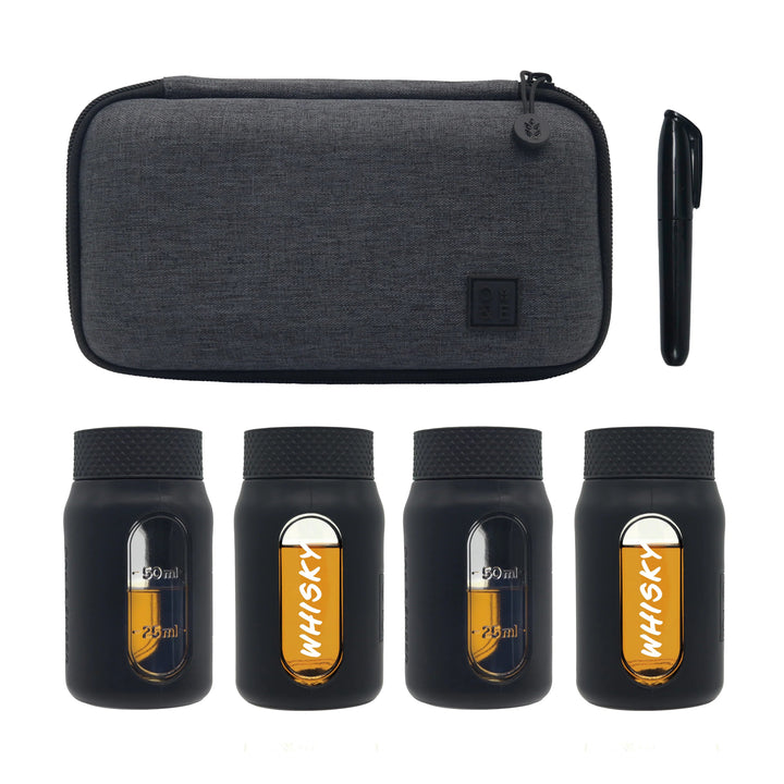 Oak & Ember - Oak & Ember Flight Flask Whisky Traveller Set - Accessories - Digital Distiller