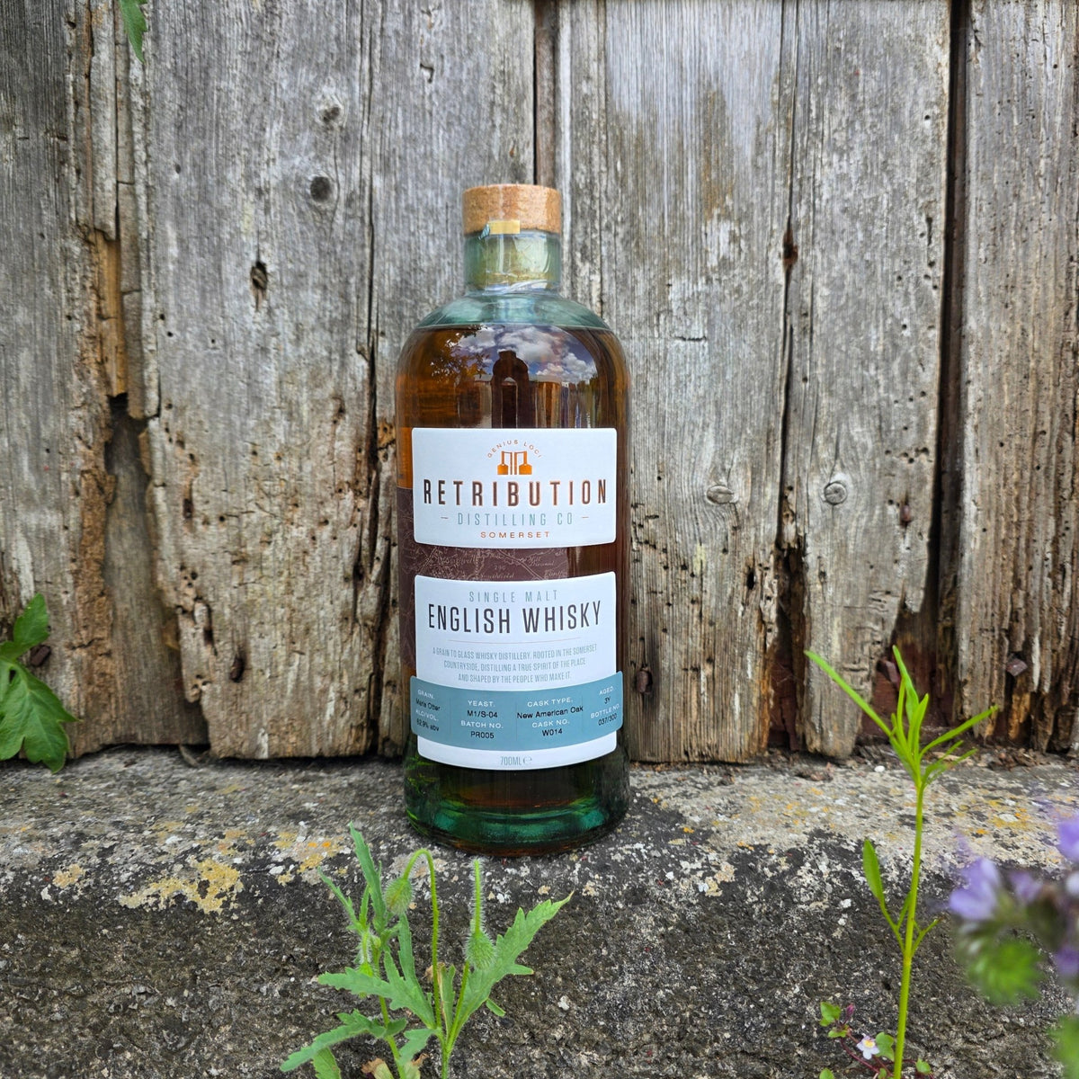 Retribution Single Malt English Whisky PR005, 70cl - bottle shot - Digital Distiller