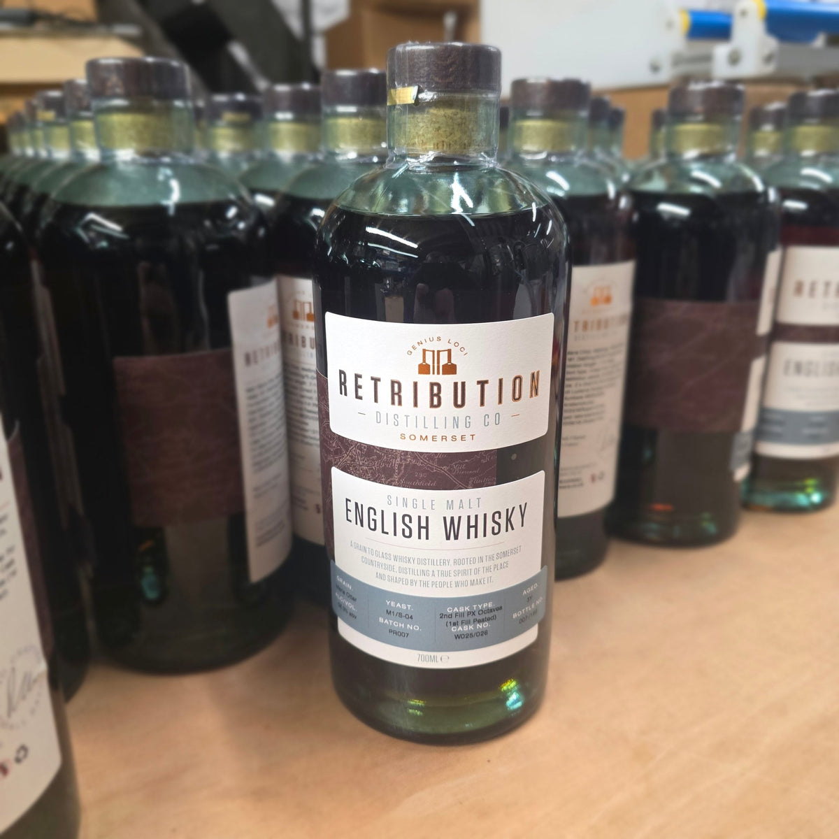 Retribution Single Malt English Whisky PR007, 70cl - bottle shot - Digital Distiller