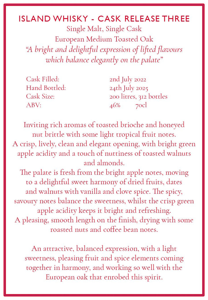 Scilly Spirit Distillery - Scilly Spirit Island Whisky Batch 3, 70cl, - Whisky - Digital Distiller