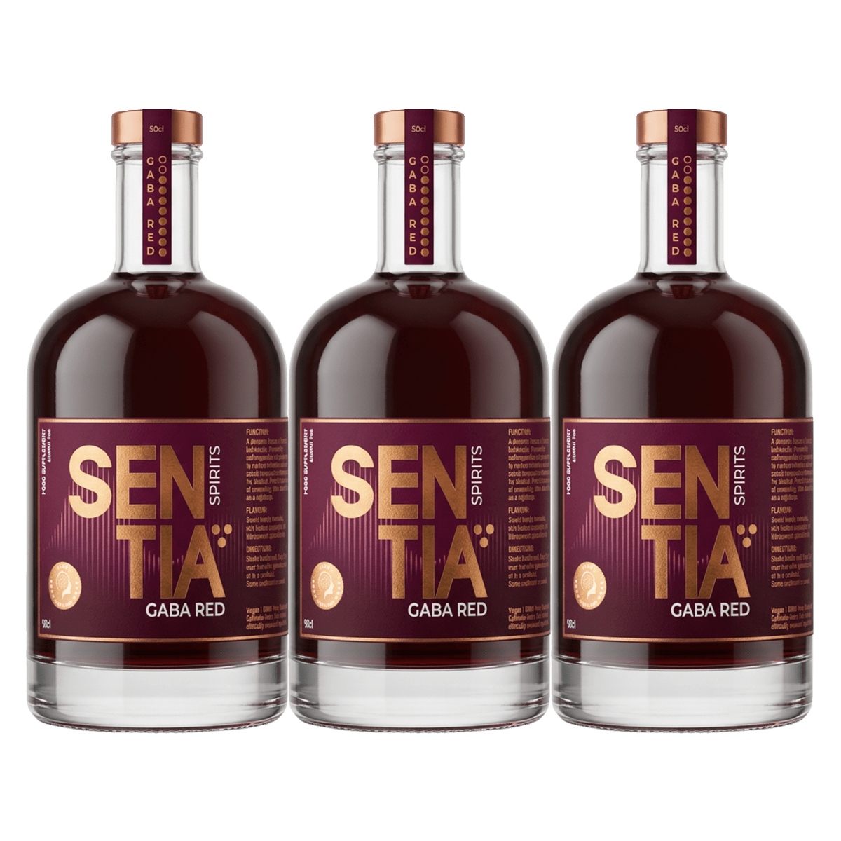 Sentia - Sentia GABA Red 50cl x 3 - Non - Alcoholic - Digital Distiller