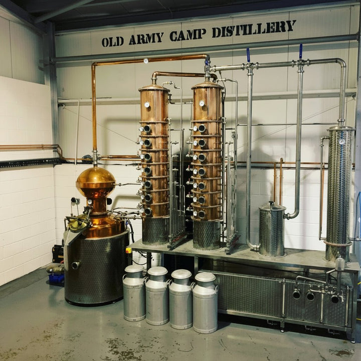 Distillery setup with copper stills and equipment at Somerset Spirit&
