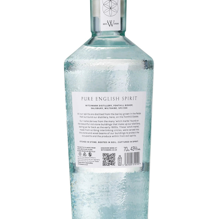 Witchmark Wiltshire Single Origin English Gin rear label